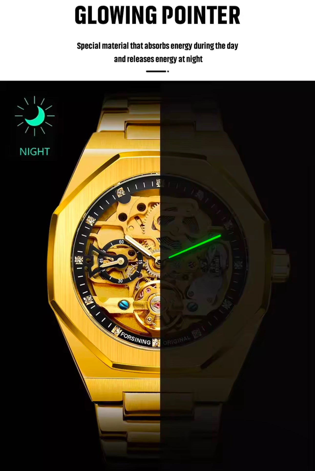 Skeleton luxury watch