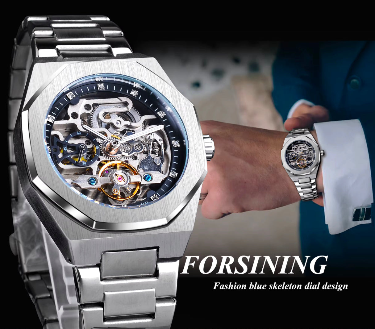 Skeleton luxury watch