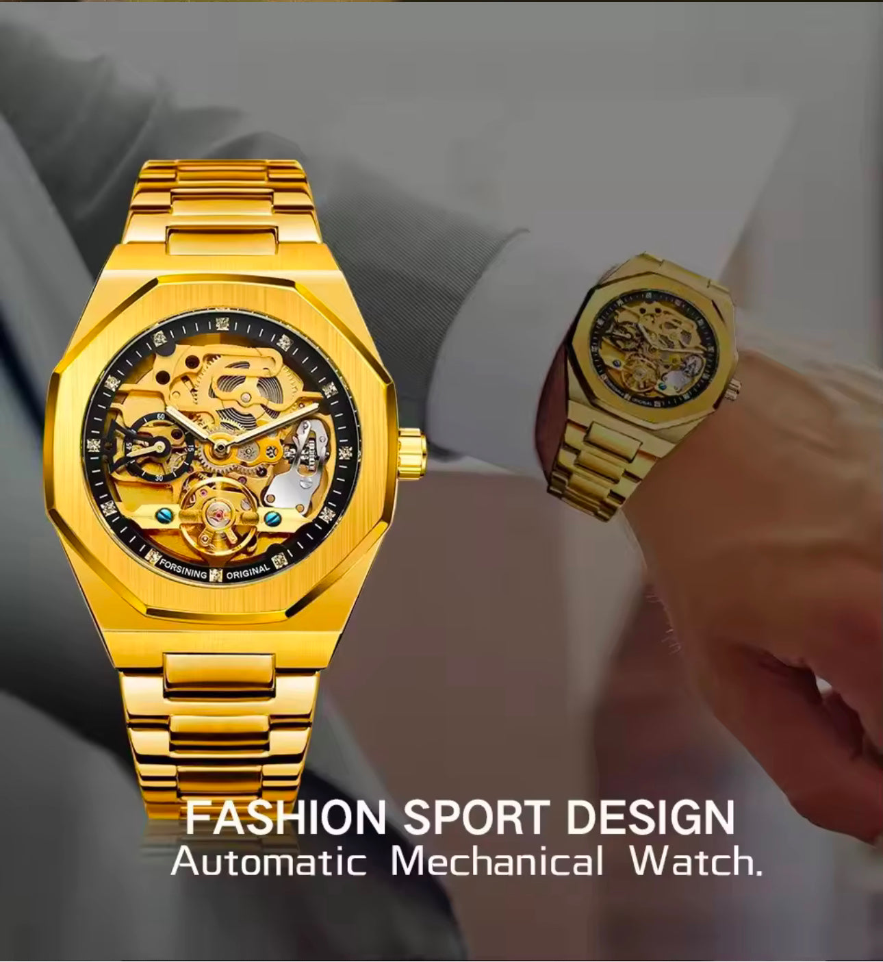Skeleton luxury watch