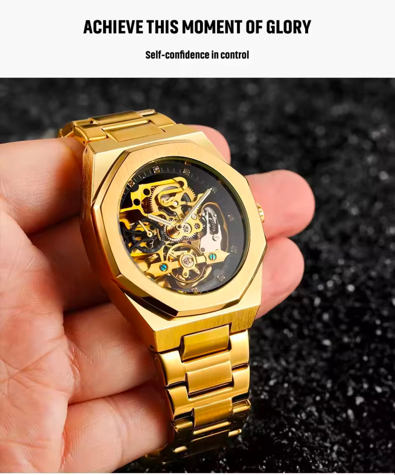 Skeleton luxury watch