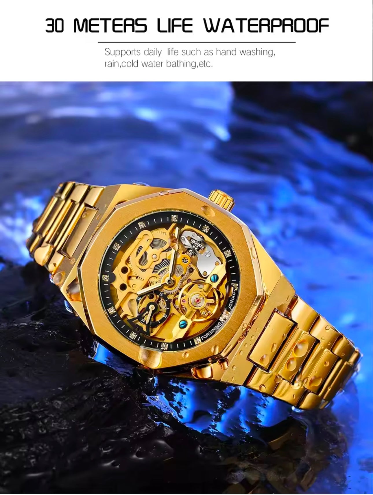 Skeleton luxury watch