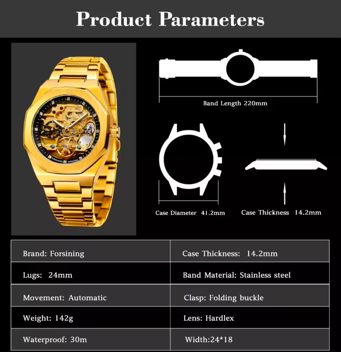 Skeleton luxury watch