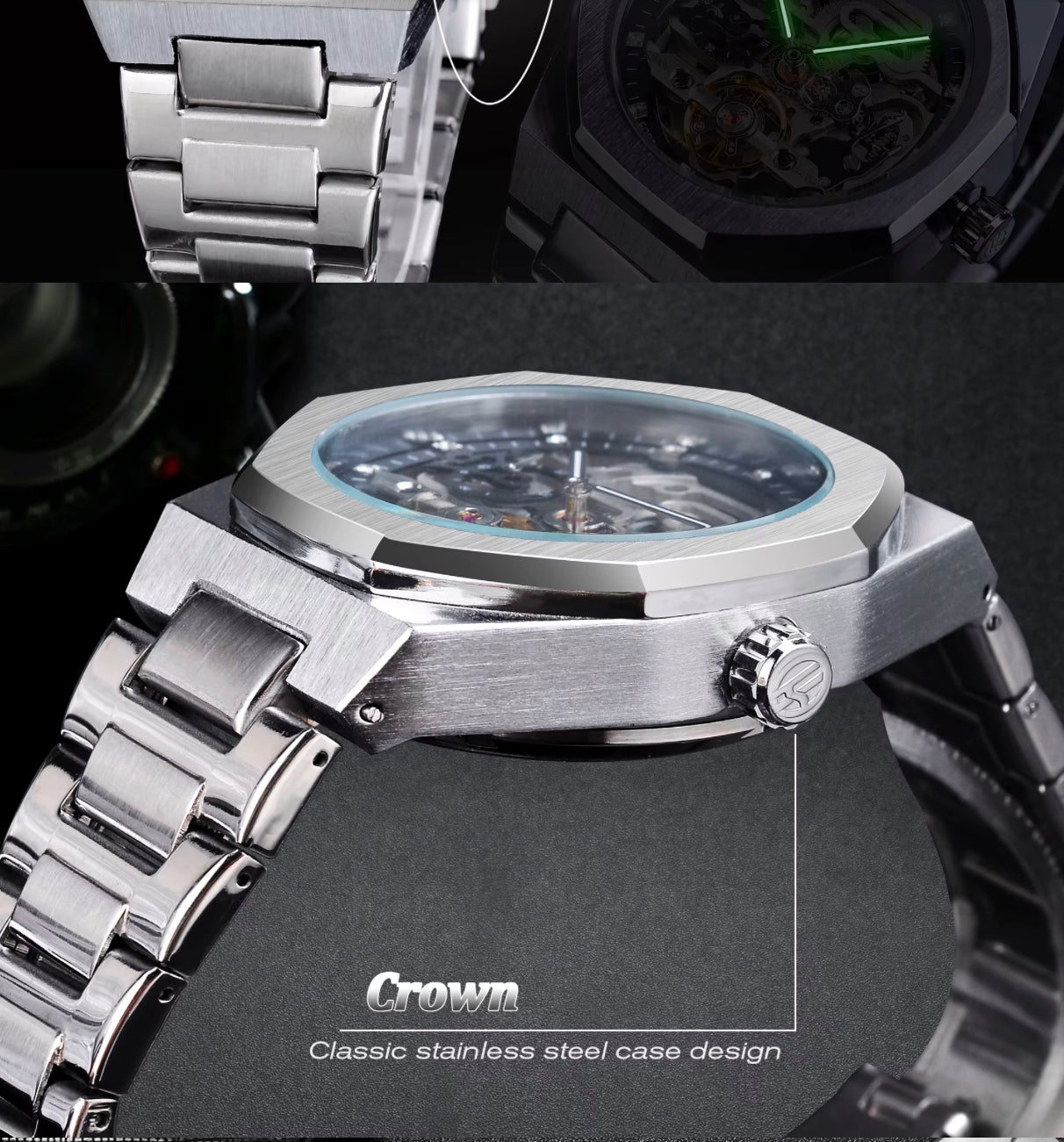 Skeleton luxury watch