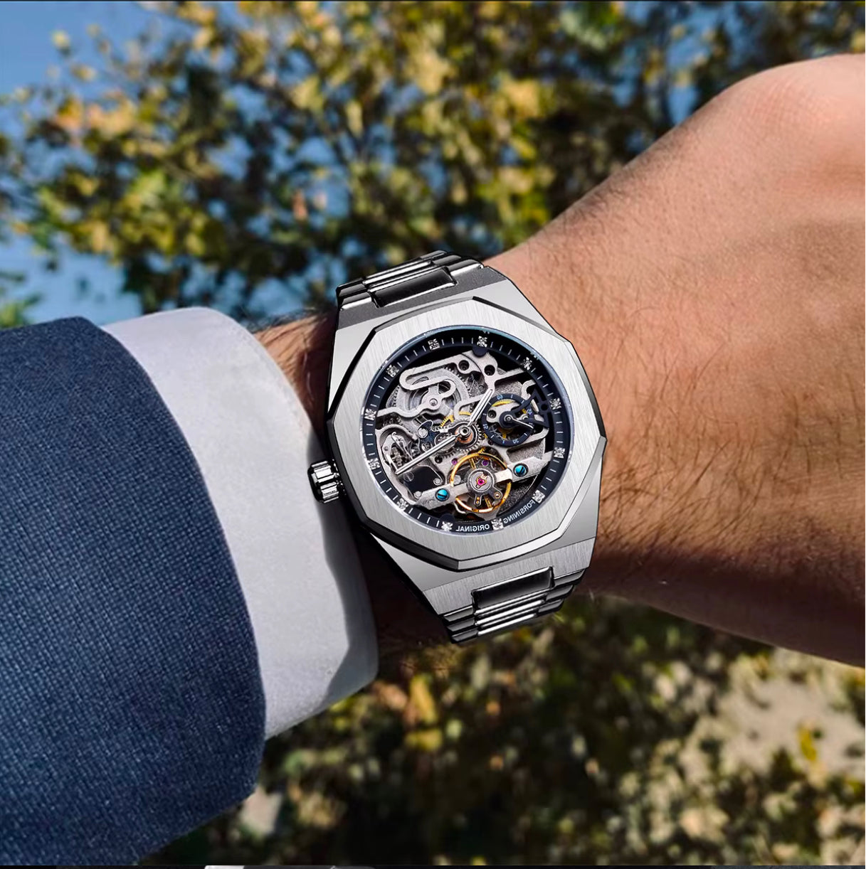 Skeleton luxury watch
